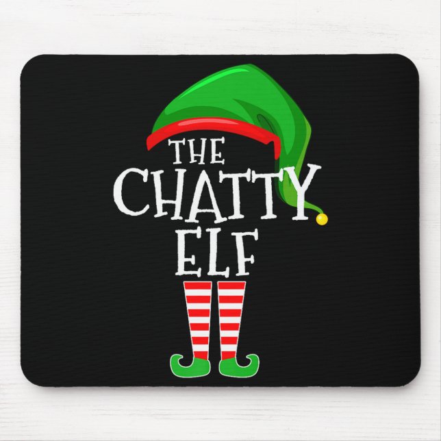 Alfombrilla De Ratón Chatty Elf Family Matching Group Christmas Premium (Frente)