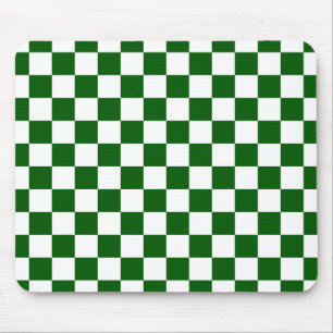 Alfombrilla De Ratón Check Board Pattern White x Green