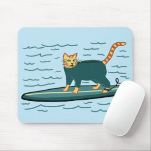 Alfombrilla De Ratón CHECK MEOWT Surfing Cat