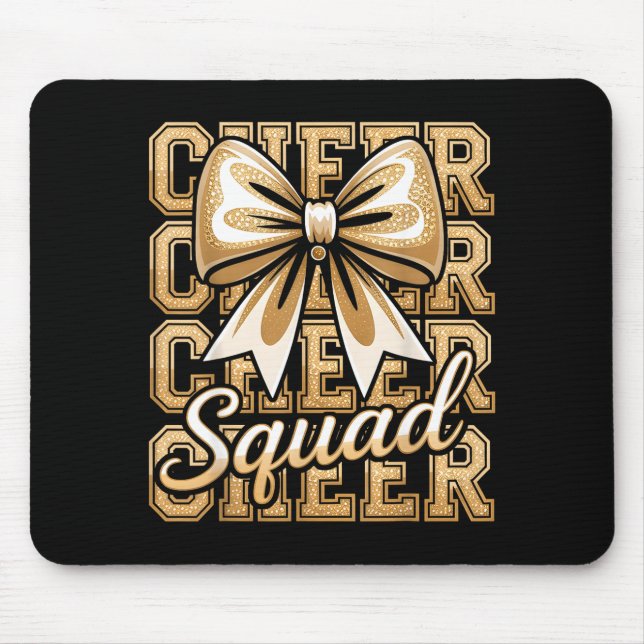 Alfombrilla De Ratón Cheer Squad Gold Funny Srt Cheerleader Cheerleadin (Frente)