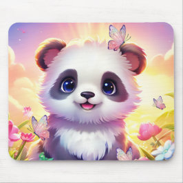 Alfombrilla De Ratón Cheerful Panada, Rainbows, Butterflies and Flowers