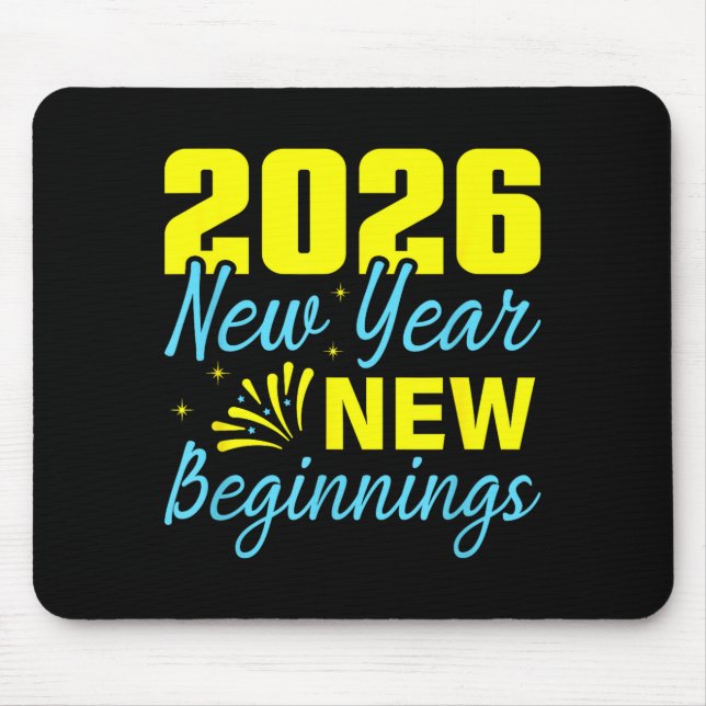 Alfombrilla De Ratón Cheers To 2026 Happy New Year Party New Beginning  (Frente)