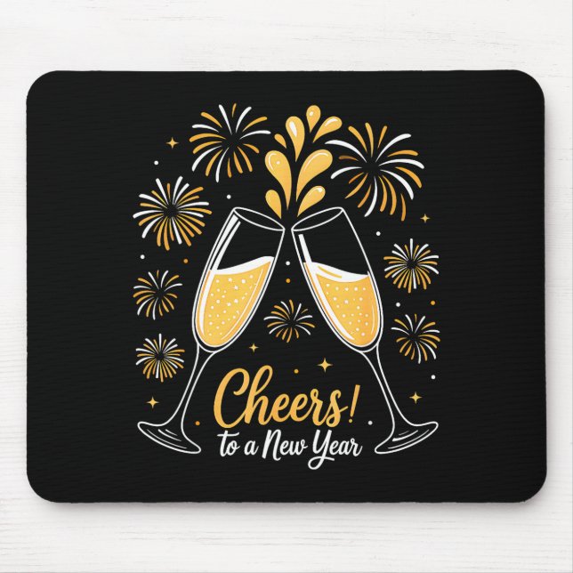 Alfombrilla De Ratón Cheers To A New Year Eve Party Countdown Happy New (Frente)
