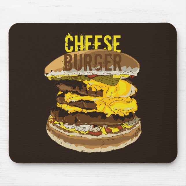 Alfombrilla De Ratón Cheeseburger Dark Mousepad (Frente)