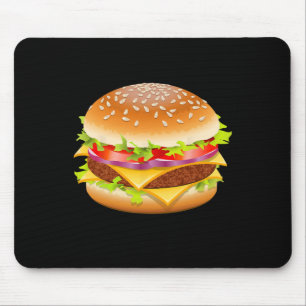 Alfombrilla De Ratón Cheeseburger Hamburger Burger Funny Food Halloween