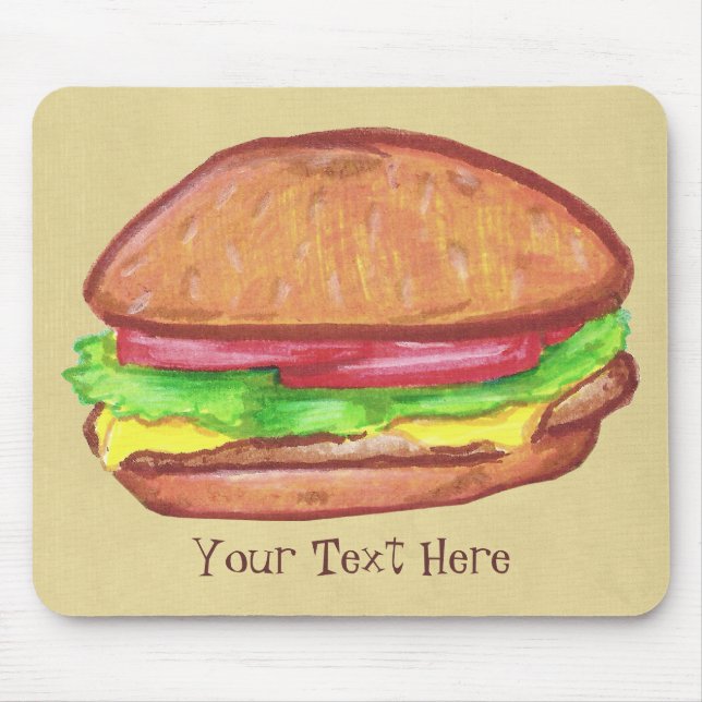 Alfombrilla De Ratón Cheeseburger Mousepad (Frente)