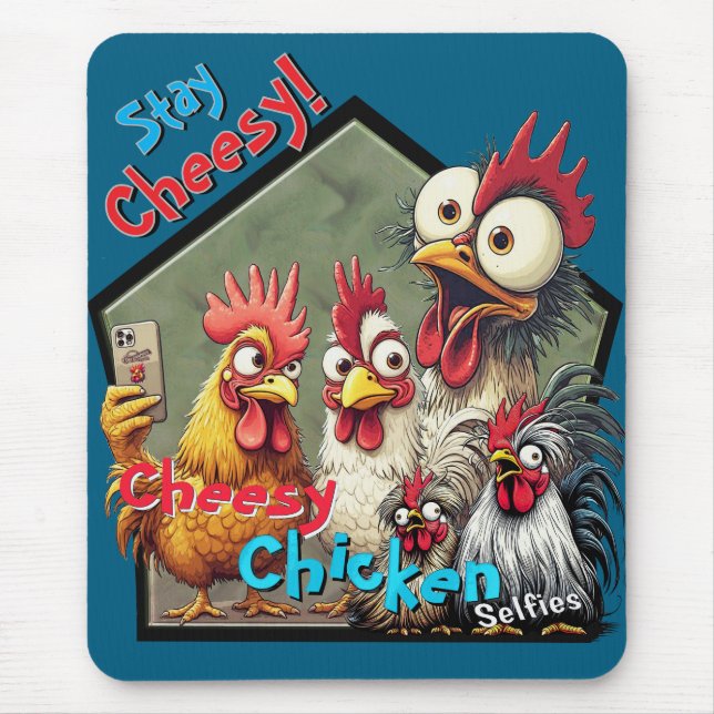 Alfombrilla De Ratón Cheesy Chickens Meetup Mouse Pad  (Frente)