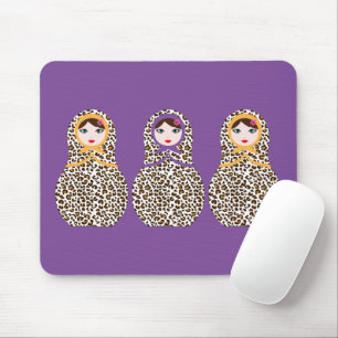 Alfombrilla De Ratón Cheetah Print Matryoshka Mousepad