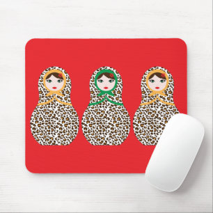 Alfombrilla De Ratón Cheetah Print Matryoshka Mousepad