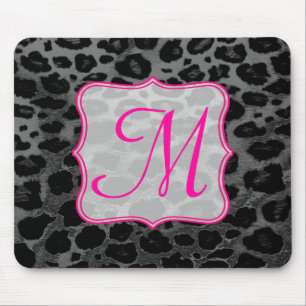 Alfombrilla De Ratón Cheetah Spot Animal Monograma Primer Mouse Pad