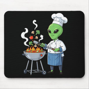 Alfombrilla De Ratón Chef Alien Cómico Asando Anime Fighterbles En Cali