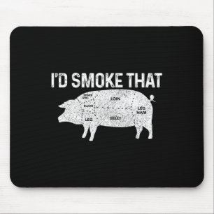 Alfombrilla De Ratón Chef Carnicero Barbacoa Me Fumaría Ese Cerdo Cerdo