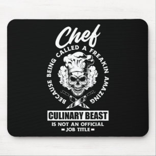 Alfombrilla De Ratón Chef divertido Increíble Bestia Culinaria Cocina C