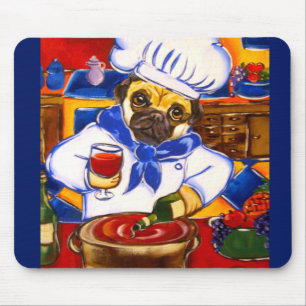 Alfombrilla De Ratón Chef Pug