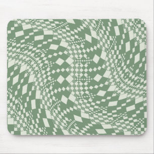 Alfombrilla De Ratón Cheques retorcidos en verde