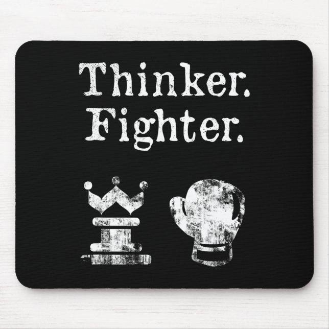 Alfombrilla De Ratón Chess Boxer Thinker Fighter Boxing Chess Chess Lov (Frente)