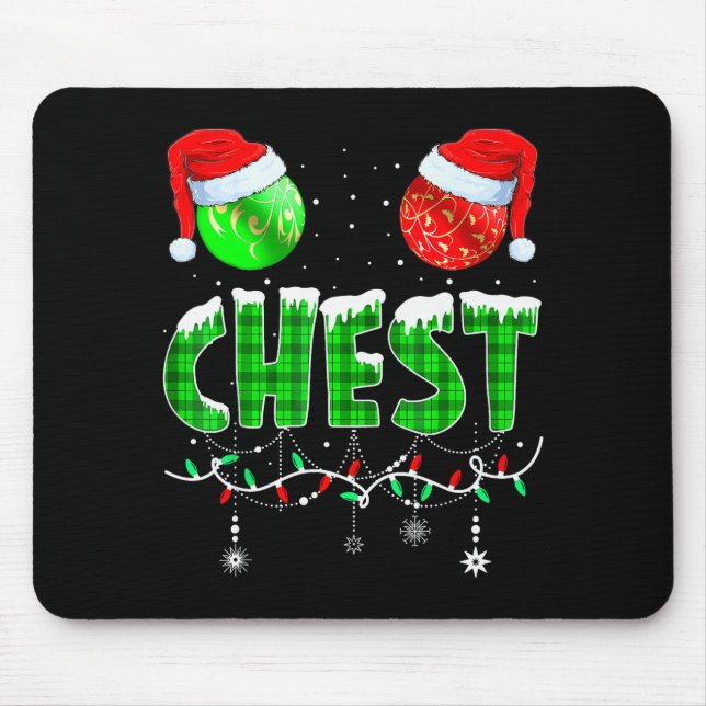 Alfombrilla De Ratón Chestnuts Matching Family Funny Chest Nuts Christm (Frente)