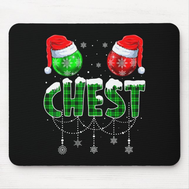 Alfombrilla De Ratón Chestnuts Matching Family Funny Chest Nuts Christm (Frente)