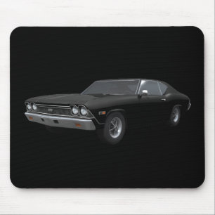 Alfombrilla De Ratón Chevelle 1968 SS: Acabado en negro: Mousepad