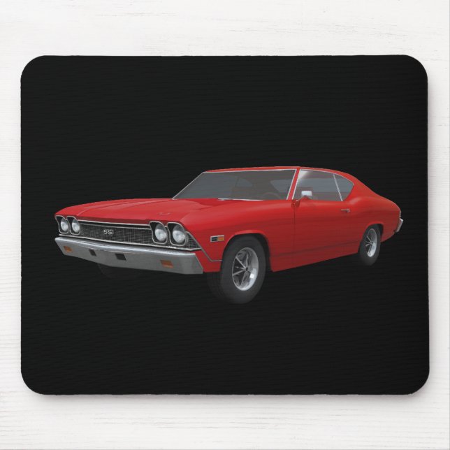Alfombrilla De Ratón Chevelle 1968 SS: Final rojo: Mousepad (Frente)