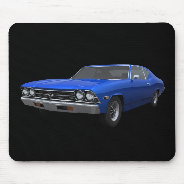 Alfombrilla De Ratón Chevelle 1969 SS: Final azul: Mousepad (Frente)