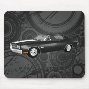 Alfombrilla De Ratón Chevelle 1970 SS: Acabado en negro: Mousepad