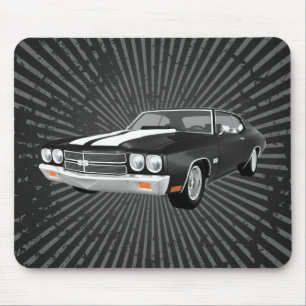 Alfombrilla De Ratón Chevelle 1970 SS: Acabado en negro: Mousepad