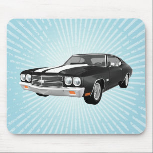 Alfombrilla De Ratón Chevelle 1970 SS: Acabado en negro: Mousepad