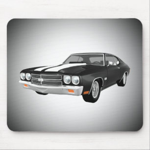 Alfombrilla De Ratón Chevelle 1970 SS: Acabado en negro: Mousepad