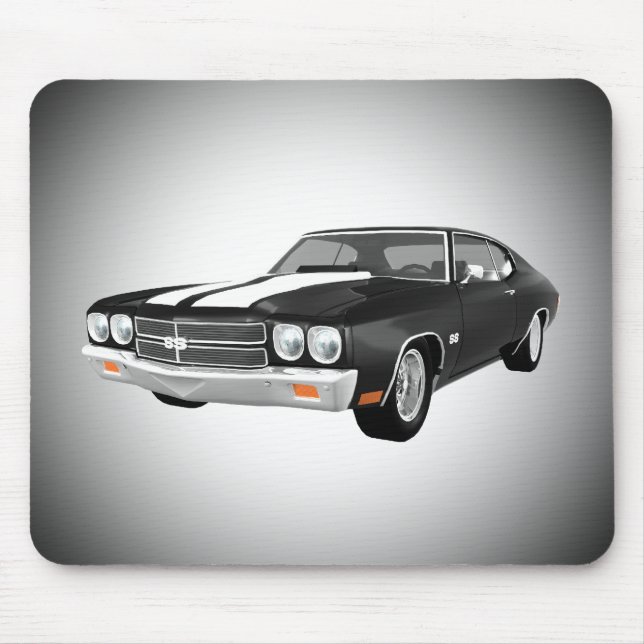 Alfombrilla De Ratón Chevelle 1970 SS: Acabado en negro: Mousepad (Frente)