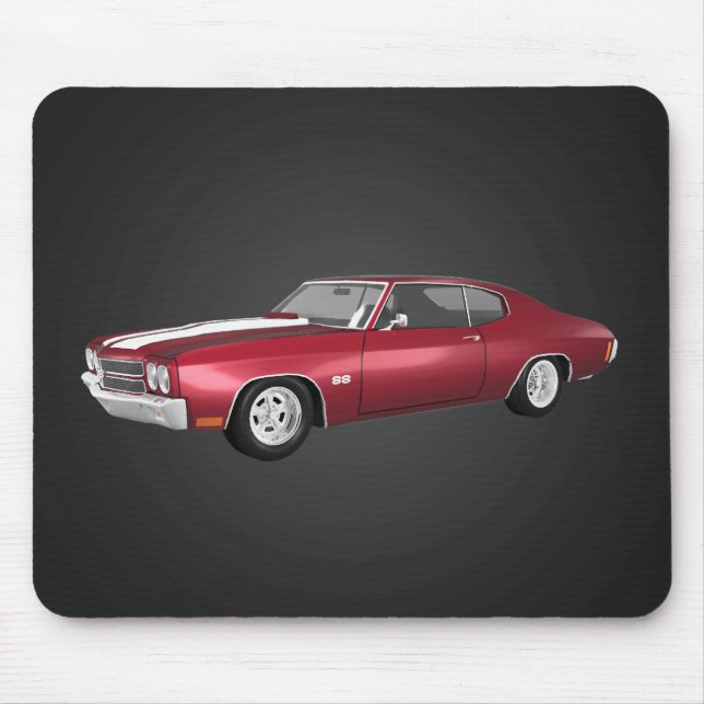 Alfombrilla De Ratón Chevelle SS 1970: Candy Apple Finish: Mousepad (Frente)