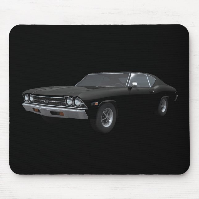 Alfombrilla De Ratón Chevelle SS de 1969: negro acabado: Mousepad (Frente)