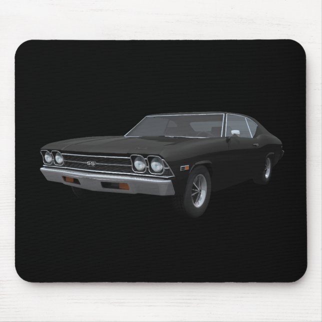Alfombrilla De Ratón Chevelle SS de 1969: negro acabado: Mousepad (Frente)