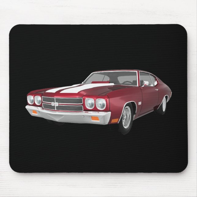 Alfombrilla De Ratón Chevelle SS de 1970: Candy Apple Finish: (Frente)