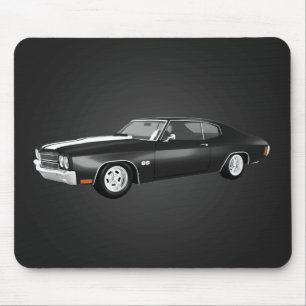 Alfombrilla De Ratón Chevelle SS de 1970: negro acabado: Mousepad