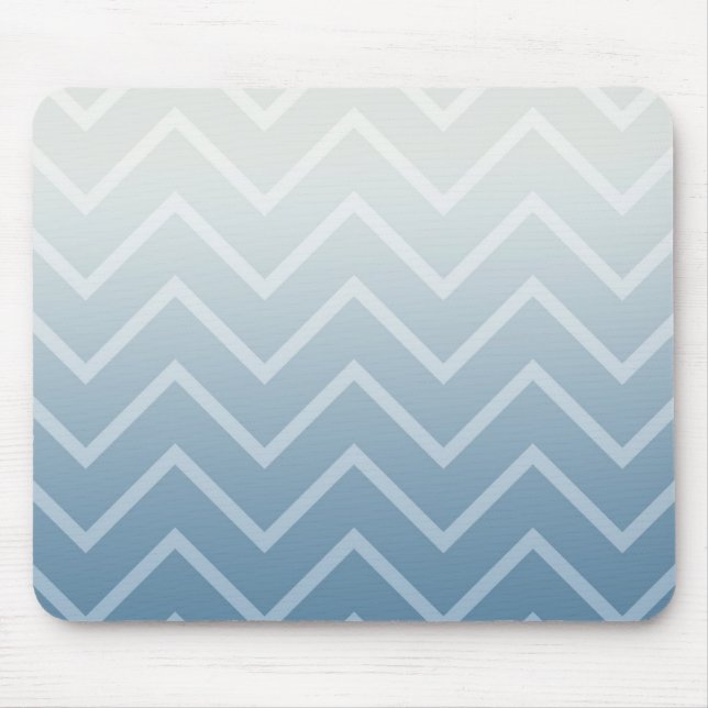Alfombrilla De Ratón Chevron blanco cielo (Frente)
