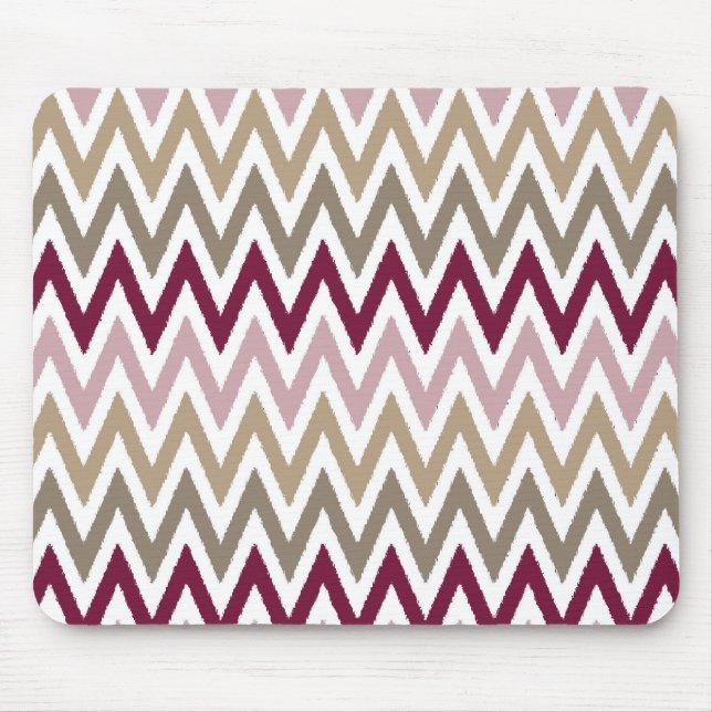 Alfombrilla De Ratón Chevron de oro rosado de moda (Frente)