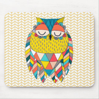 Alfombrilla De Ratón Chevron Mousepad de búho moderno de la tribu aztec