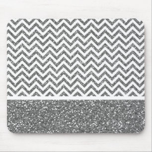 Alfombrilla De Ratón Chevron, Purpurina de imitación de Plata
