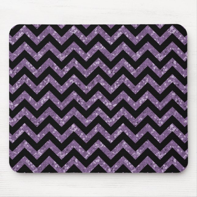 Alfombrilla De Ratón Chevron Purpurina Look Mousepad (Frente)