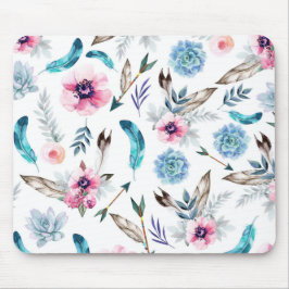 Alfombrilla De Ratón Chic Bohémien Floral Chica Boho