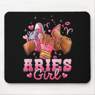 Alfombrilla De Ratón Chica Aries Cumpleaños Reina Mujeres Cumpleaños Ch
