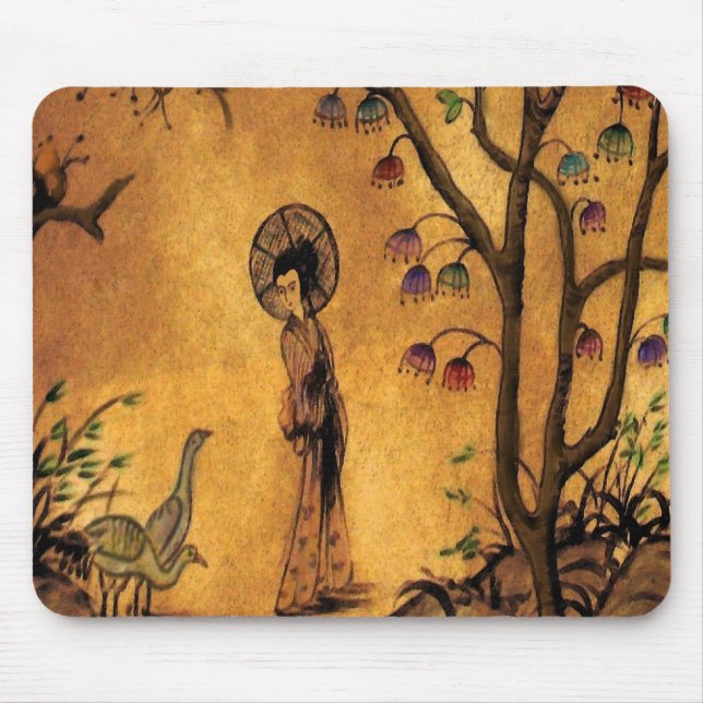 Alfombrilla De Ratón Chica asiático ~ Mousepad (Frente)