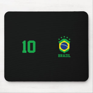 Alfombrilla De Ratón Chica bandera de Brasil orgullo brasileño camiseta