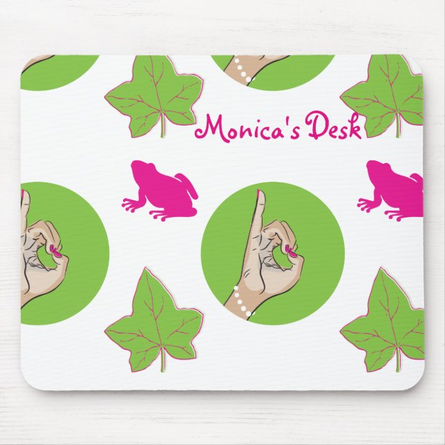 Alfombrilla De Ratón Chica bonito real Mousepad (Frente)