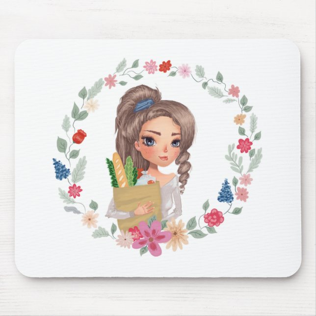 Alfombrilla De Ratón chica con comestibles (Frente)