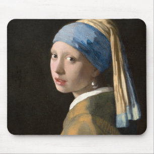 Alfombrilla De Ratón Chica con el anillo de perlas - Johannes Vermeer