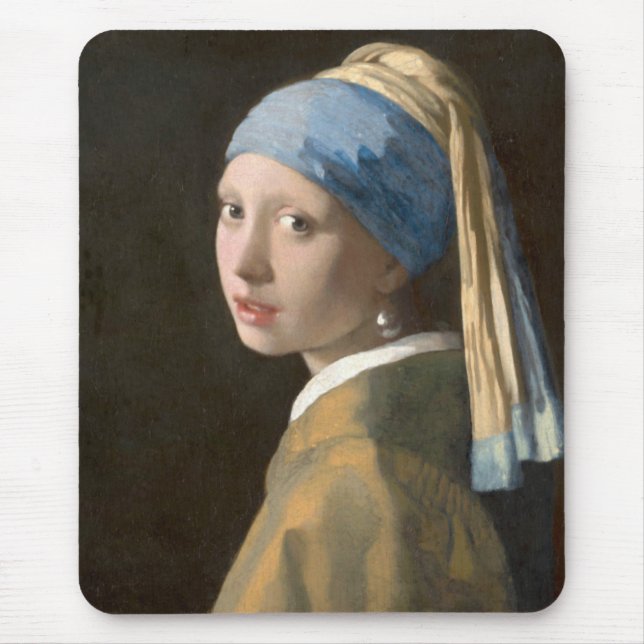 Alfombrilla De Ratón Chica con Pearl Earring (Frente)