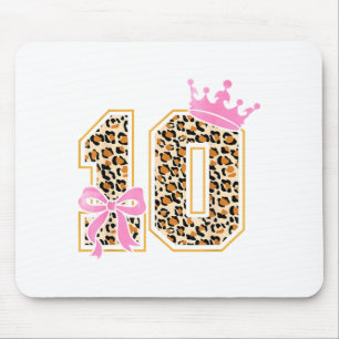 Alfombrilla De Ratón Chica Cumpleañera 10 Años Arte Gráfico Coquette Ro