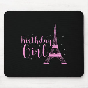 Alfombrilla De Ratón Chica Cumpleaños Torre Eiffel París Cumpleaños Vac